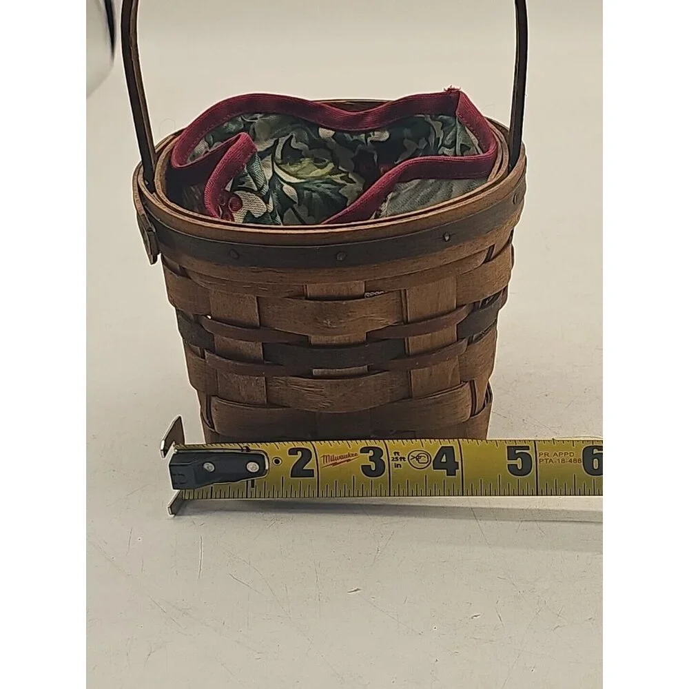 Longaberger VTG 1989 Inaugural Basket‎ With Cloth  Liner Excellent